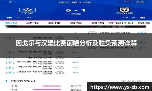 因戈尔与汉堡比赛前瞻分析及胜负预测详解
